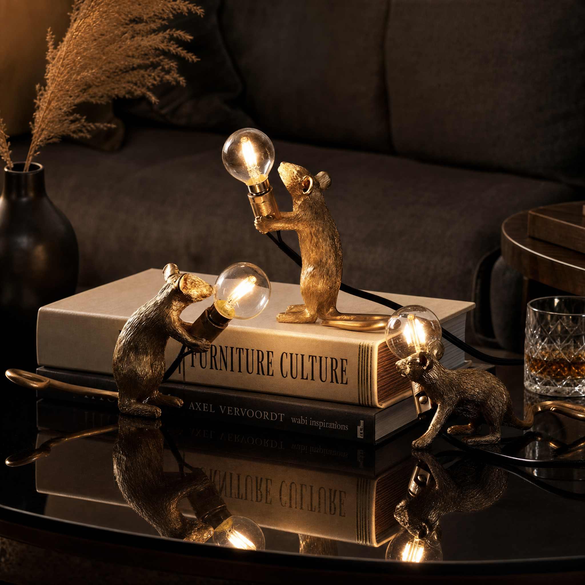 Art Deco Mouse Table Lamp