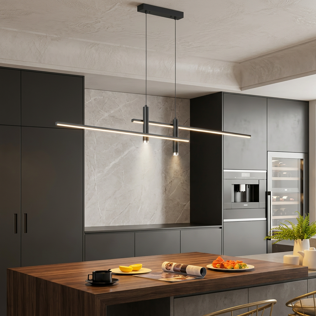 Sleek Black Pendant Light