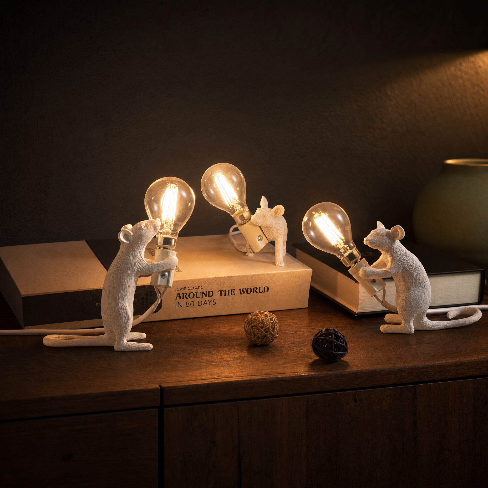 Art Deco Mouse Table Lamp