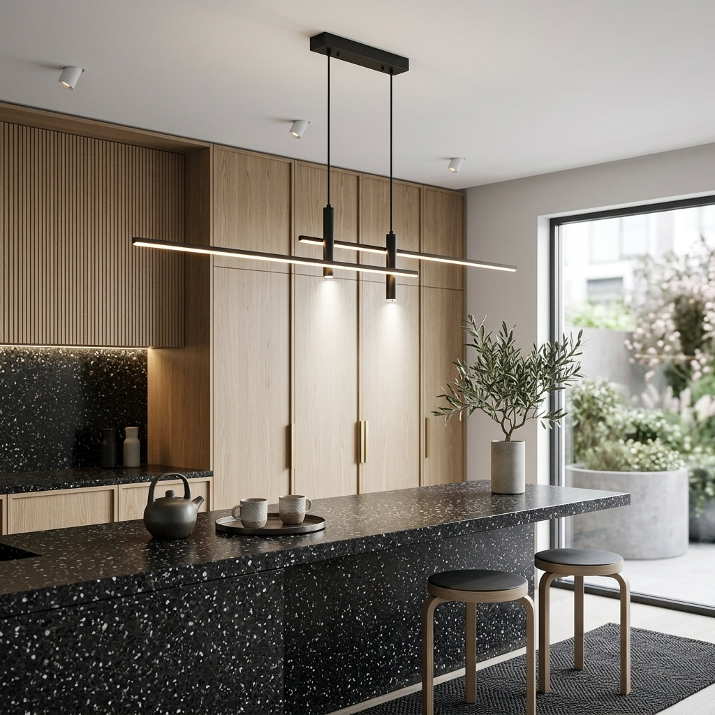 Sleek Black Pendant Light